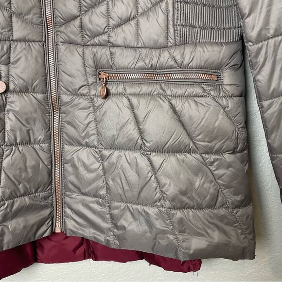 BERNARDO Stylish Pewter Primaloft Quilted Puffer Winter Jacket Size L - Picture 4 of 12